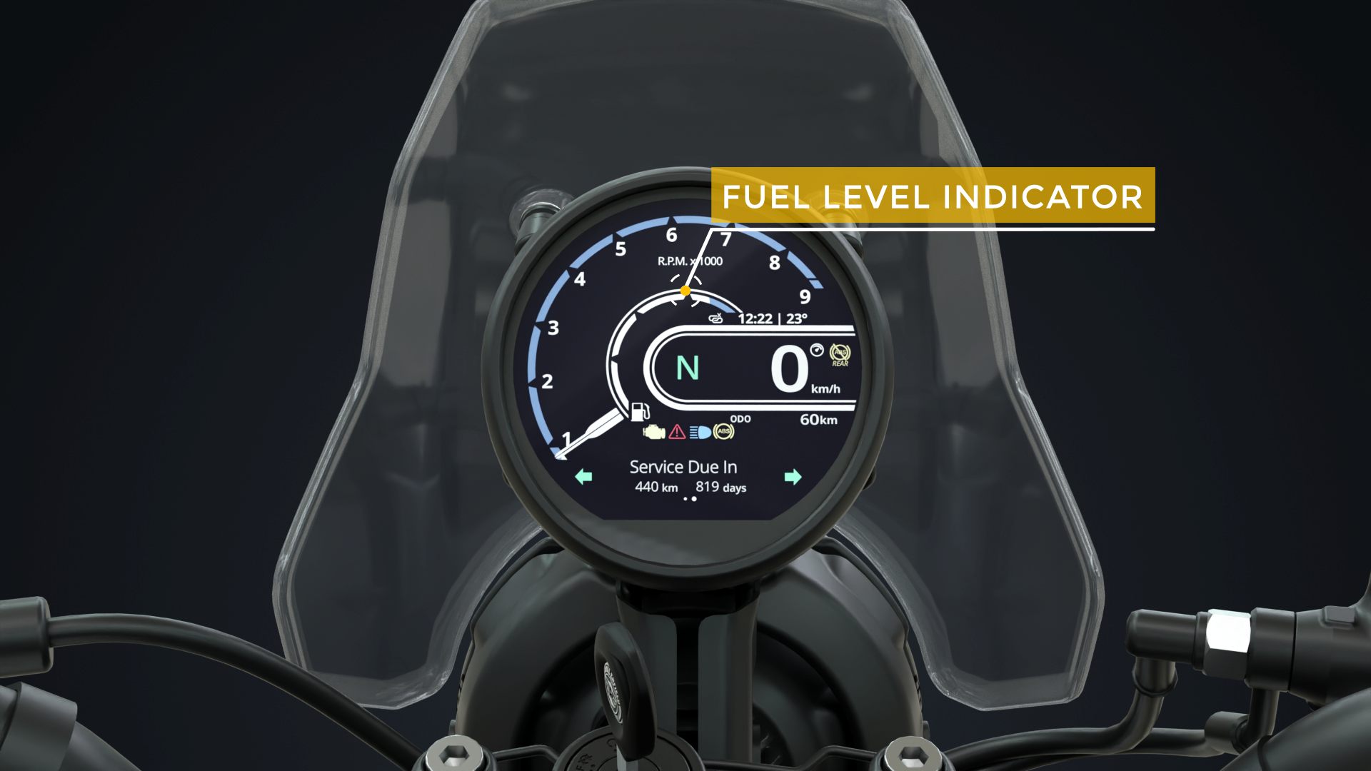 New Royal Enfield Himalayan 450 Bike – Fuel Level Indicator