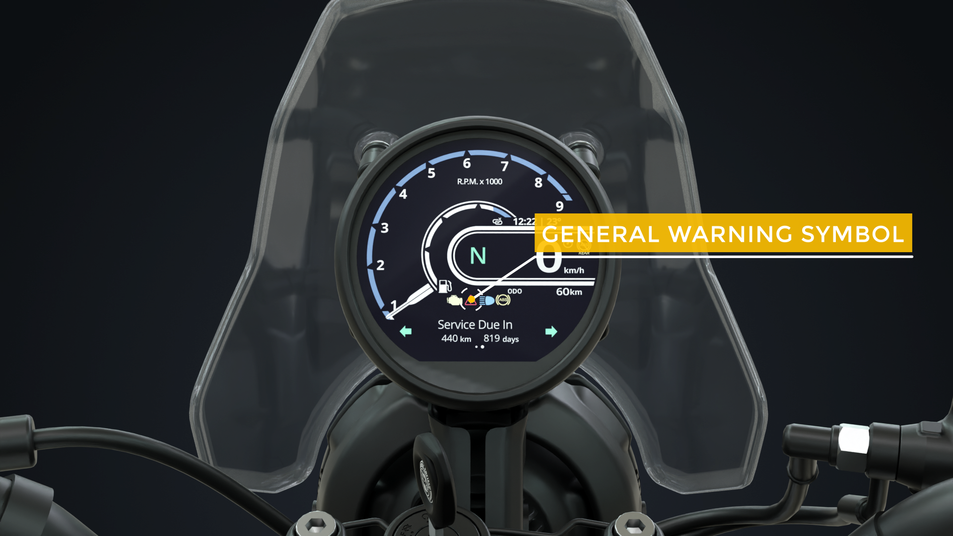 New Royal Enfield Himalayan 450 Bike – General Warning Indicator
