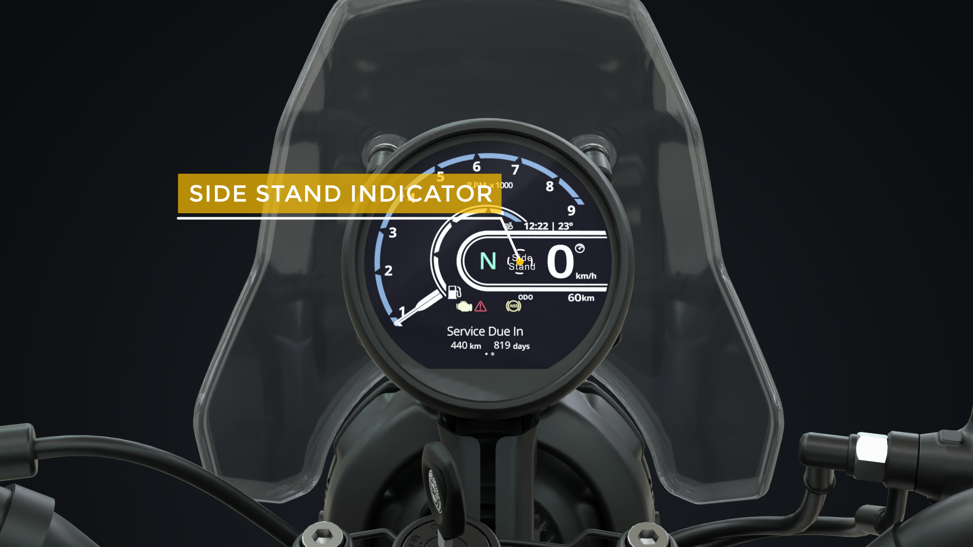 New Royal Enfield Himalayan 450 Bike – Side Stand Indicator