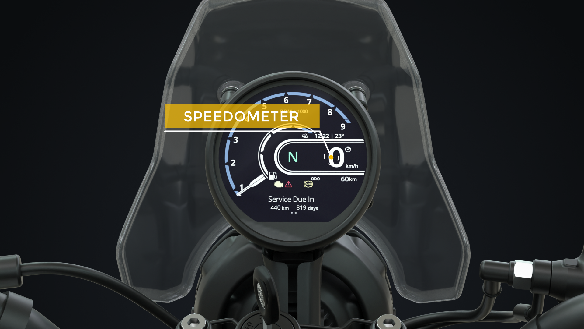 New Royal Enfield Himalayan 450 Bike - Speedometer