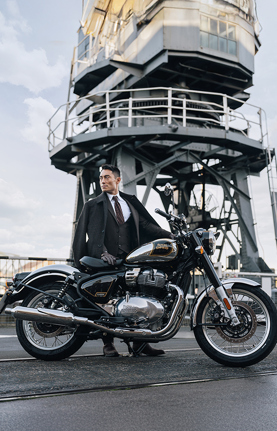 Motorcycle in workshop