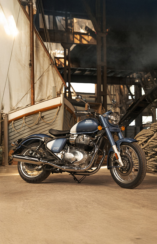 Motorcycle in workshop