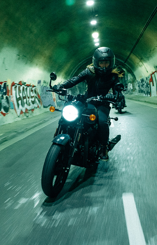 Motorcycle in workshop