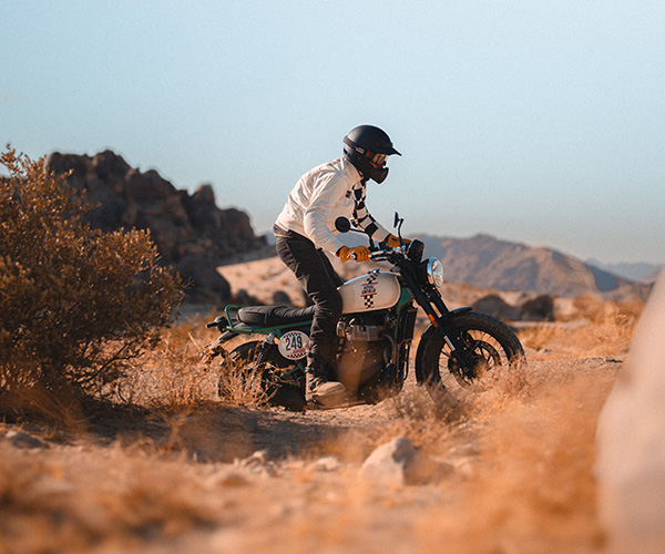 Motorcycle in workshop