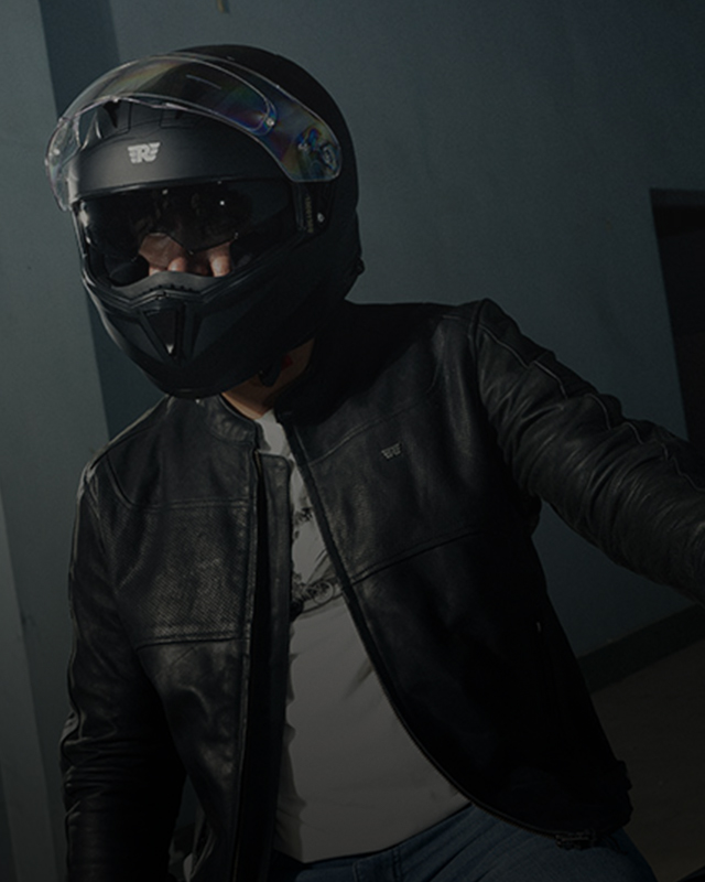 Classic Leather Riding Jacket - Black
