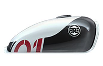 Shotgun 650 Stencil White Petrol Tank
